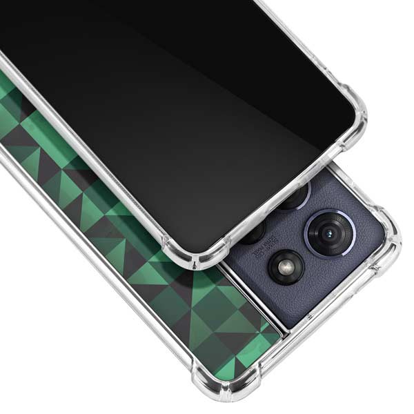 Black & Green Moto G 5G (2025) Clear Case