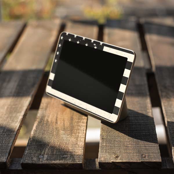 Black & White USA Flag Google Home Hub Skin