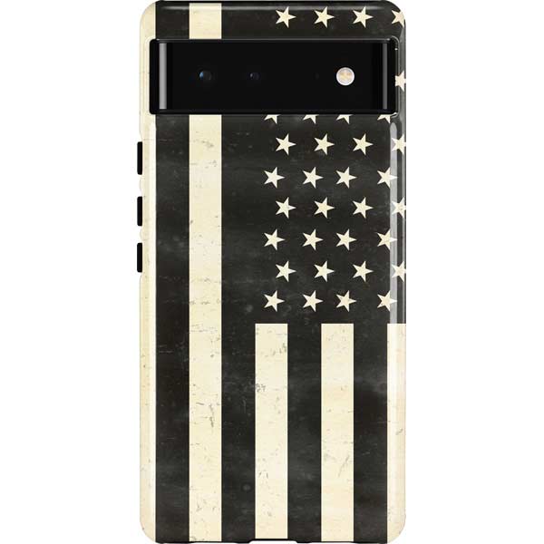 Black & White USA Flag Pixel Cases