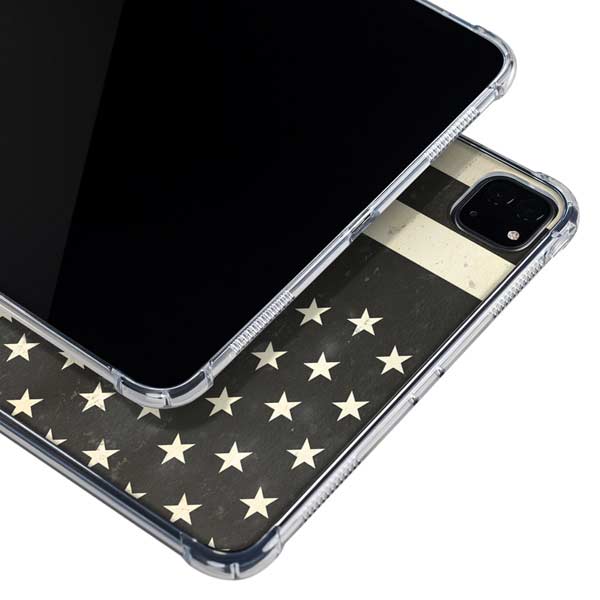Black & White USA Flag iPad Pro 11in (2024) Clear Case