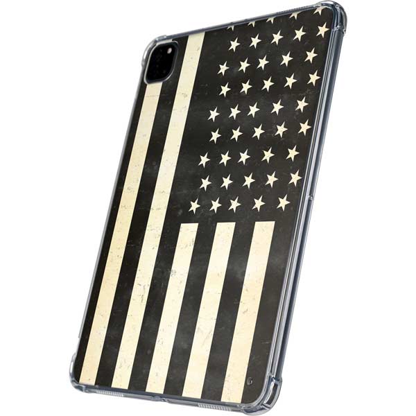 Black & White USA Flag iPad Pro 11in (2024) Clear Case
