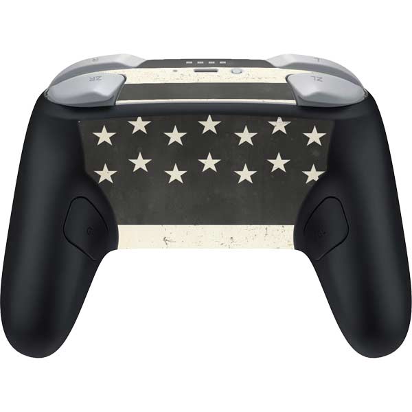 Black & White USA Flag Nintendo Switch 2 (2025) Pro Controller Skin