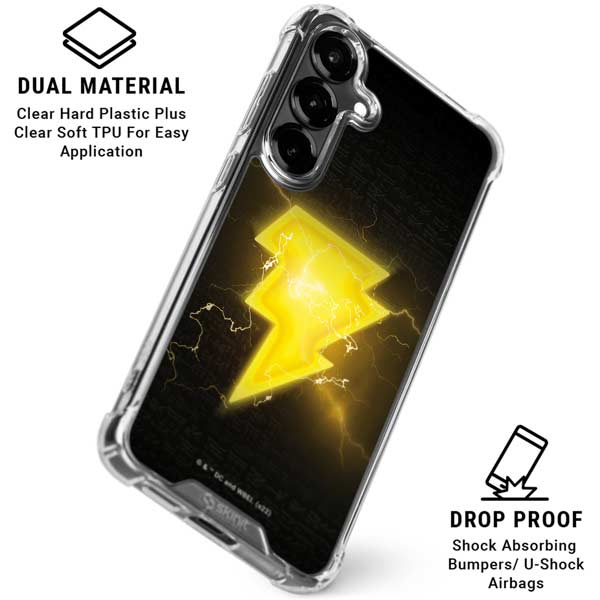 DC Comics Black Adam Lightning Bolt Galaxy S26 Clear Case