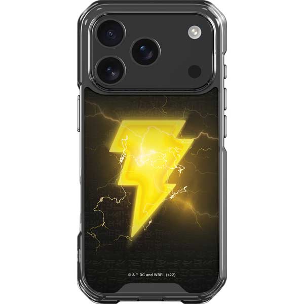 DC Comics Black Adam Lightning Bolt iPhone 17 Pro Clear Case