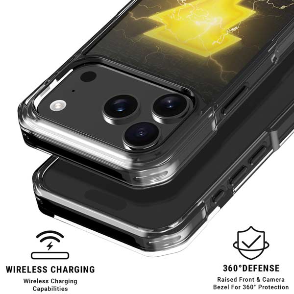 DC Comics Black Adam Lightning Bolt iPhone 17 Pro Clear Case