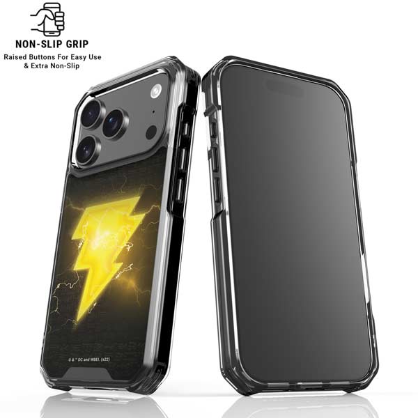 DC Comics Black Adam Lightning Bolt iPhone 17 Pro Clear Case