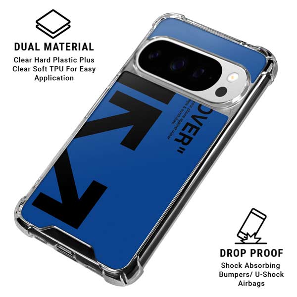 Black and Blue Arrows Google Pixel 10 Pro XL Clear Case