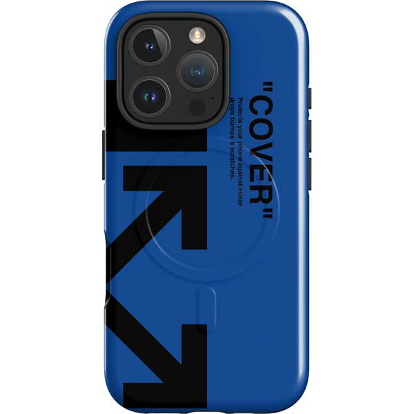Black and Blue Arrows iPhone 16 Pro Max Magsafe Impact Case