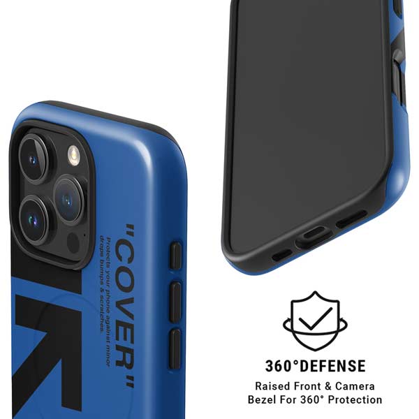 Black and Blue Arrows iPhone 16 Pro Max Magsafe Impact Case