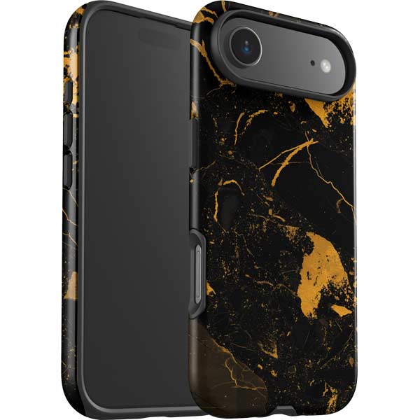 Black and Gold Scattered Marble iPhone 17 Air Impact Case