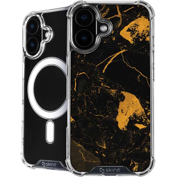 Black and Gold Scattered Marble iPhone 17 MagSafe Case