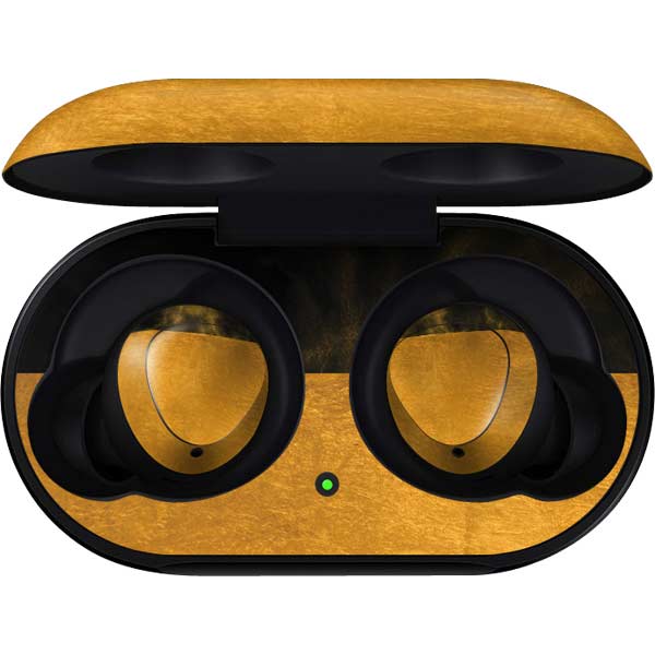 Black and Gold Split Marble Galaxy Buds Skin