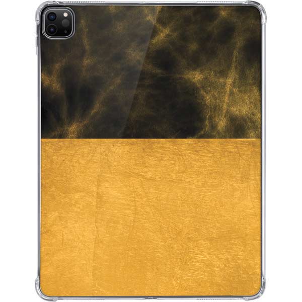 Black and Gold Split Marble iPad Pro 11in (2024) Clear Case