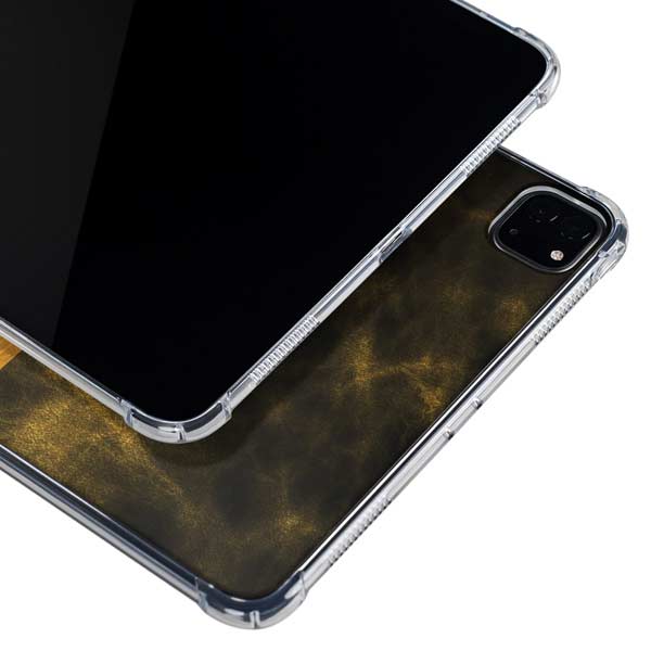 Black and Gold Split Marble iPad Pro 11in (2024) Clear Case