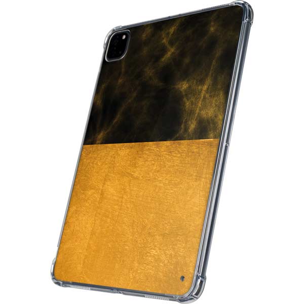 Black and Gold Split Marble iPad Pro 11in (2024) Clear Case
