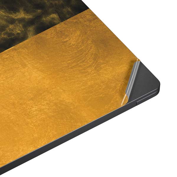 Black and Gold Split Marble Surface Laptop 7 15in Skin