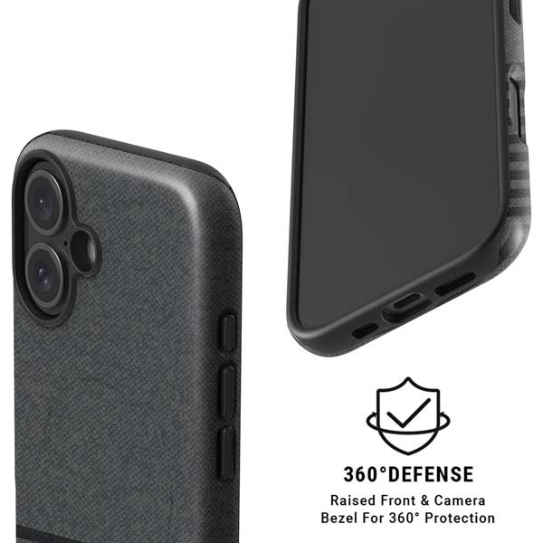 Black and Grey Stripes iPhone 16 Magsafe Impact Case