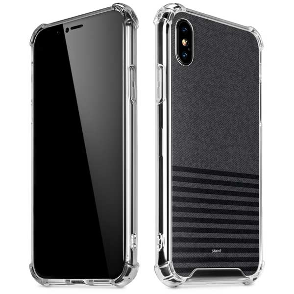 Black and Grey Stripes iPhone X/XS Clear Case
