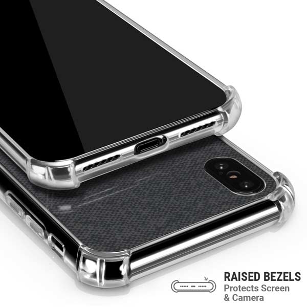 Black and Grey Stripes iPhone X/XS Clear Case