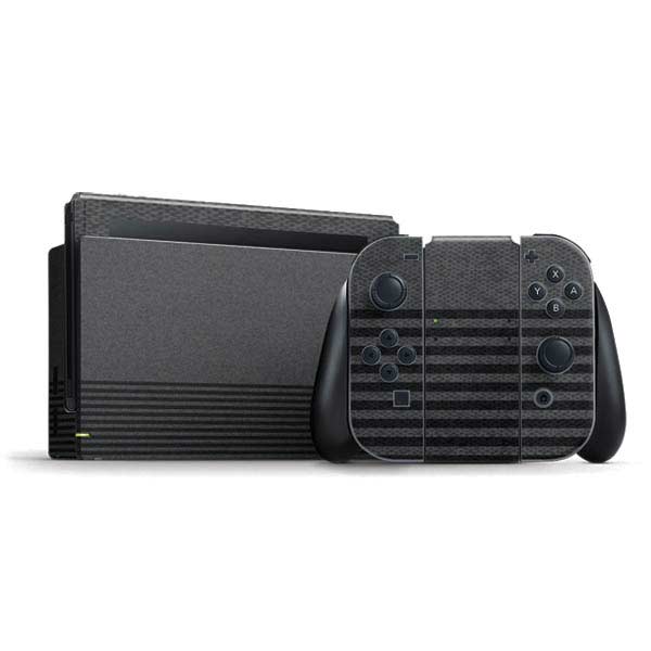 Black and Grey Stripes Nintendo Skins