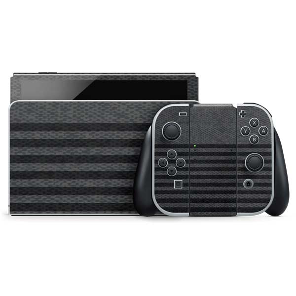 Black and Grey Stripes Nintendo Skins