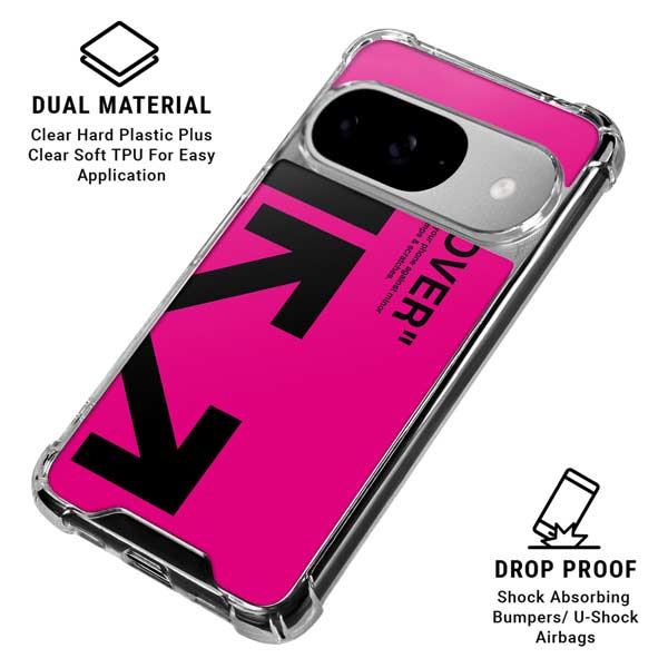 Black and Pink Arrows Google Pixel 10 Clear Case
