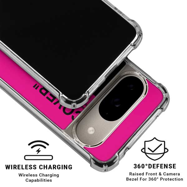 Black and Pink Arrows Google Pixel 10 Clear Case