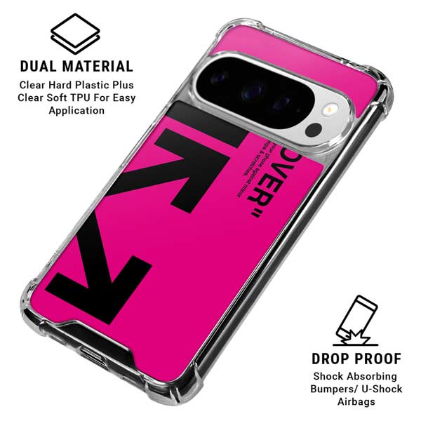 Black and Pink Arrows Google Pixel 10 Pro XL Clear Case