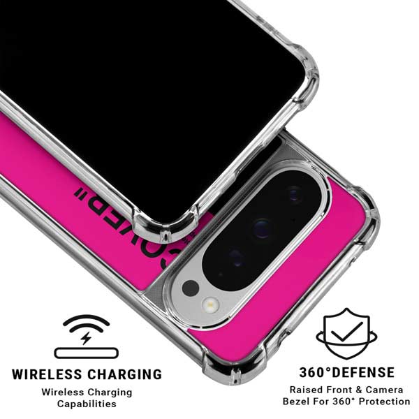 Black and Pink Arrows Google Pixel 10 Pro XL Clear Case