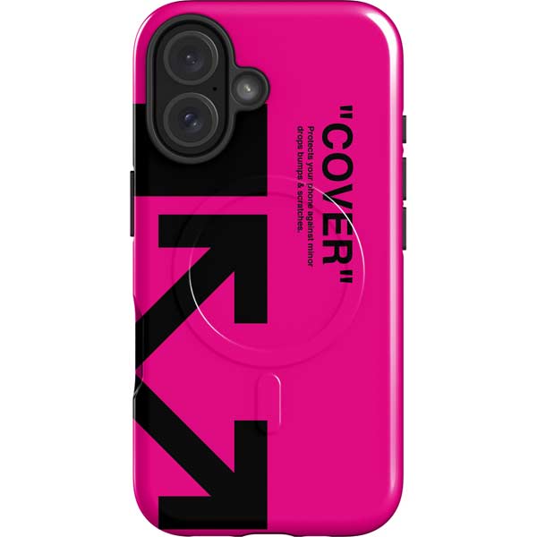 Black and Pink Arrows iPhone 16 Magsafe Impact Case