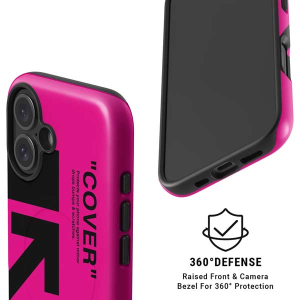Black and Pink Arrows iPhone 16 Magsafe Impact Case