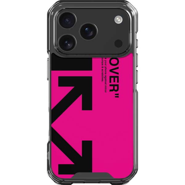 Black and Pink Arrows iPhone 17 Pro Clear Case
