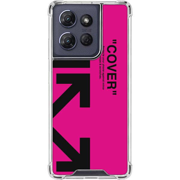 Black and Pink Arrows Moto G 5G (2025) Clear Case