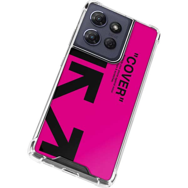 Black and Pink Arrows Moto G 5G (2025) Clear Case