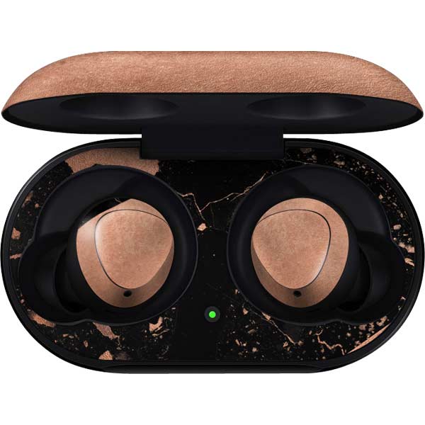 Black and Rose Gold Marble Split Galaxy Buds Skin