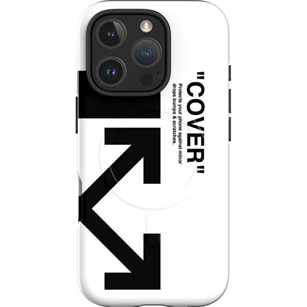 Black and White Arrows iPhone 16 Pro Magsafe Impact Case