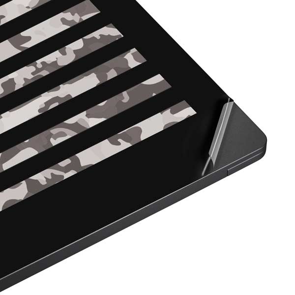 Black and White Camo American Flag Surface Laptop 7 15in Skin