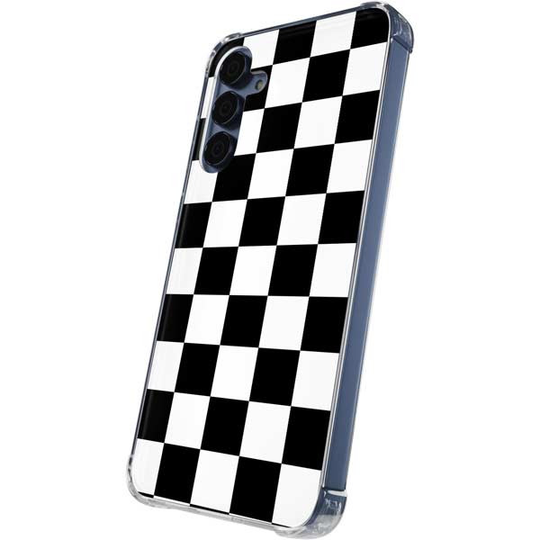 Black and White Checkered Galaxy A35 5G Clear Case