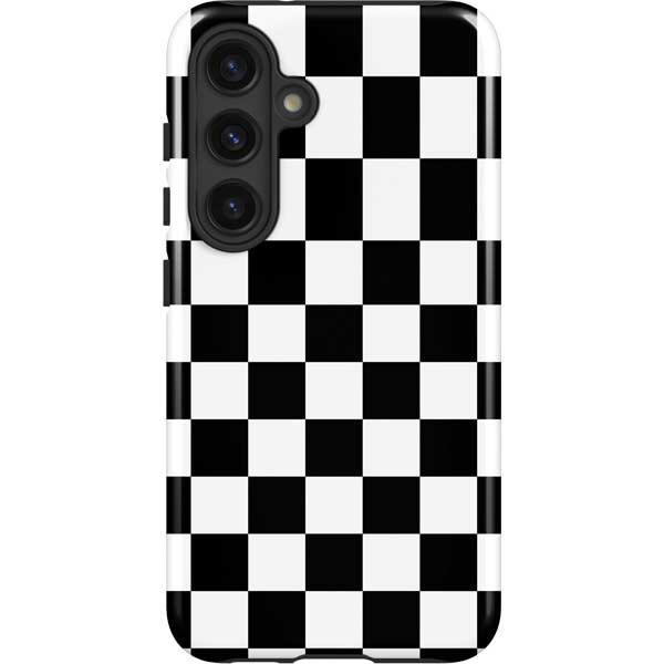 Black and White Checkered Galaxy S25 Plus Impact Case