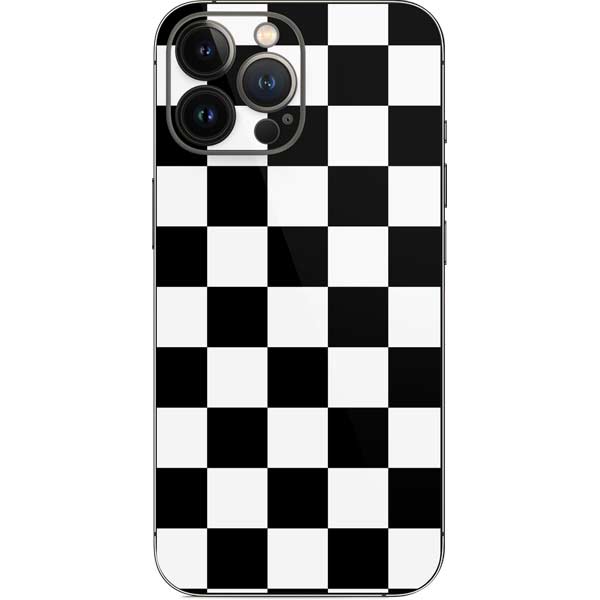 Black and White Checkered iPhone 15 Pro Max Skin