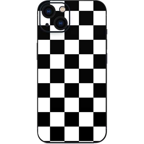 Black and White Checkered iPhone 15 Skin