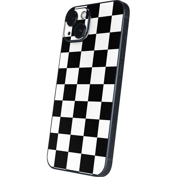 Black and White Checkered iPhone 15 Skin