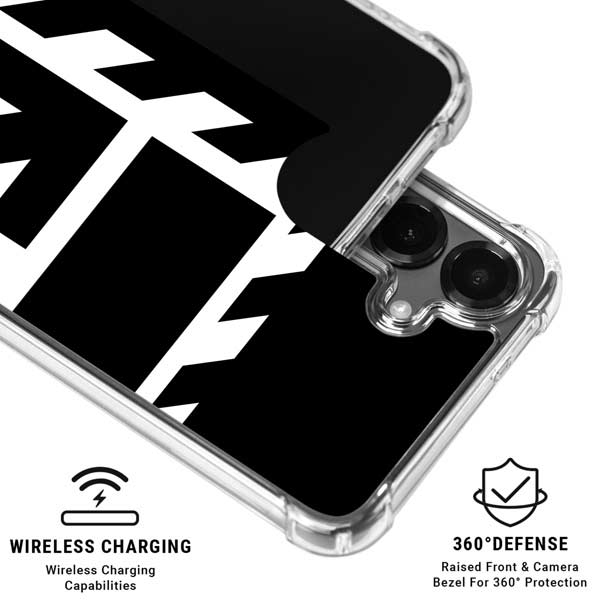 Black and White Geometric Shapes Galaxy S26 Plus Clear Case