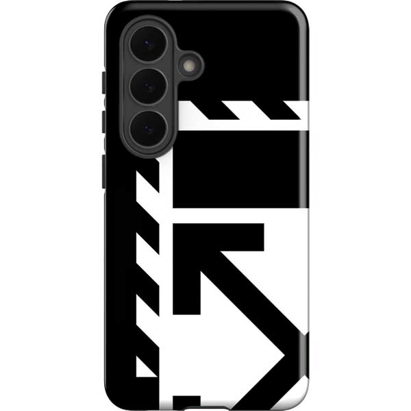 Black and White Geometric Shapes Galaxy S26 Plus Impact Case