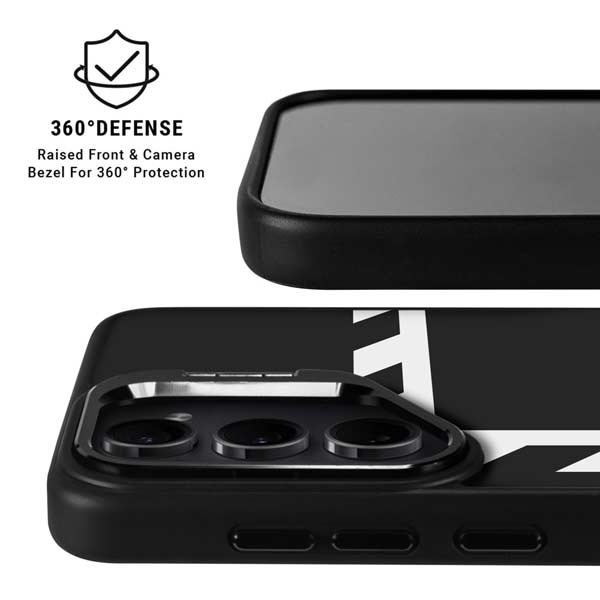 Black and White Geometric Shapes Galaxy S26 Plus Kickstand Case