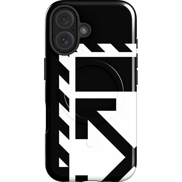 Black and White Geometric Shapes iPhone 16 Magsafe Impact Case