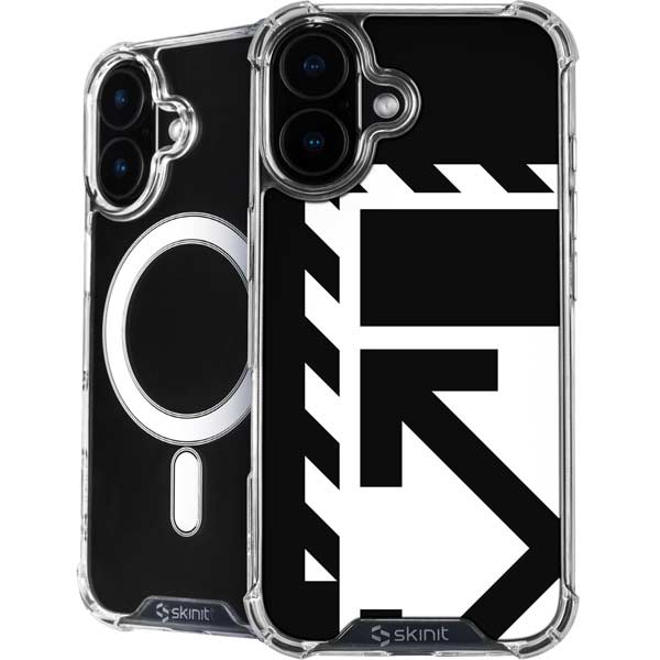 Black and White Geometric Shapes iPhone 16 Plus MagSafe Case