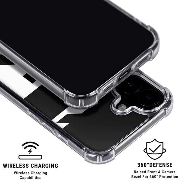 Black and White Geometric Shapes iPhone 16 Plus MagSafe Case