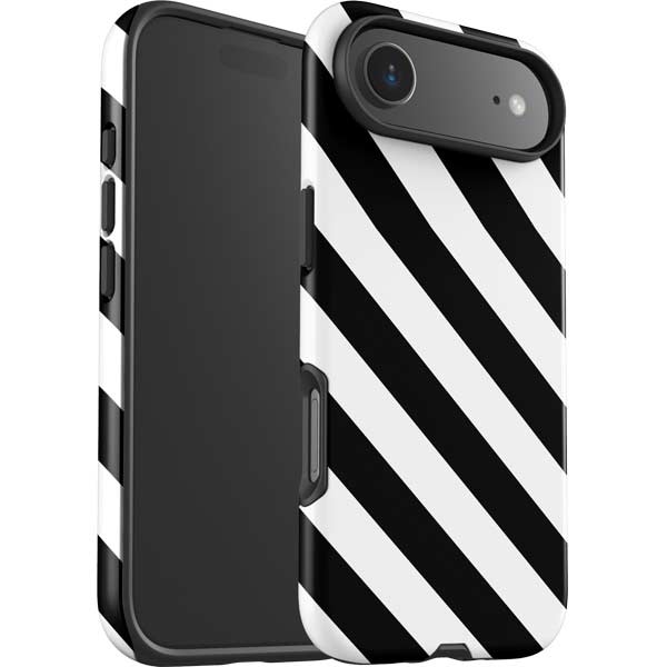 Black and White Geometric Stripes iPhone 17 Air Impact Case