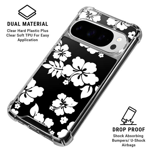 Black and White Google Pixel 10 Pro XL Clear Case